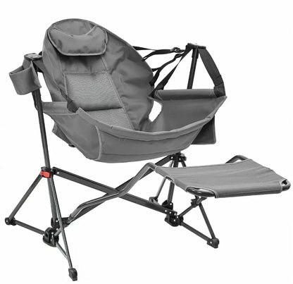 Adjustable Hammock Chair with Pedal – 450lbs Heavy-Duty Support, Compact & Portable for Camping, Beach, Backyard