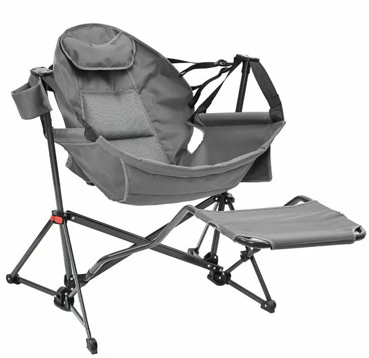 Adjustable Hammock Chair with Pedal – 450lbs Heavy-Duty Support, Compact & Portable for Camping, Beach, Backyard