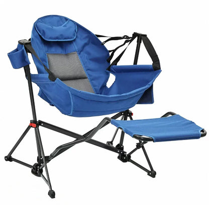 Adjustable Hammock Chair with Pedal – 450lbs Heavy-Duty Support, Compact & Portable for Camping, Beach, Backyard
